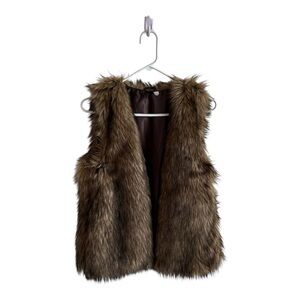 Divided Brown Faux Fur Vest